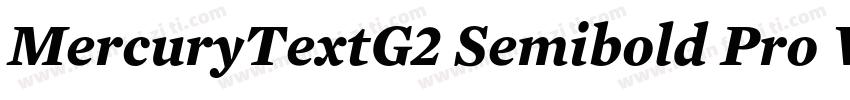 MercuryTextG2 Semibold Pro Web字体转换